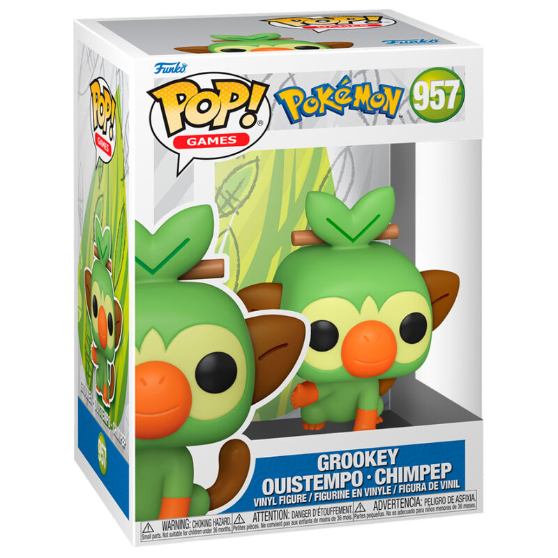 Grookey1 Funko POP! Animation Pokémon Grookey #957 - Image 1
