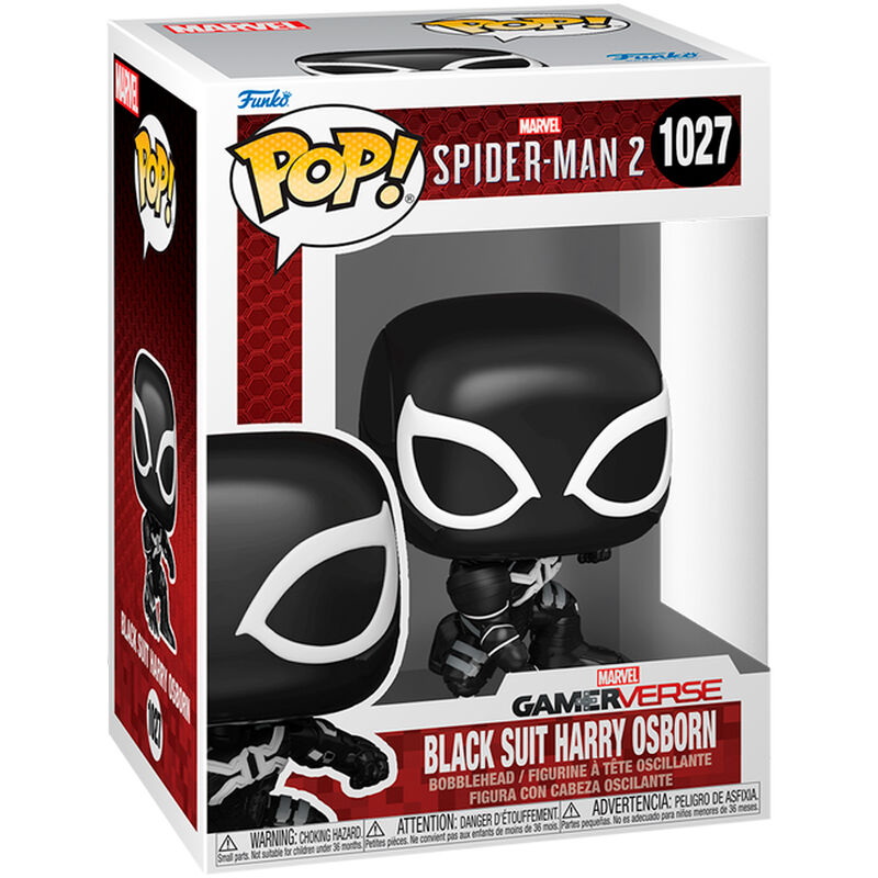 Mavel Spider-Man 2 Black Suit Harry Osborn Funko POP! Marvel Spider-Man 2 Black Suit Harry Osborn #1027 - Image 1