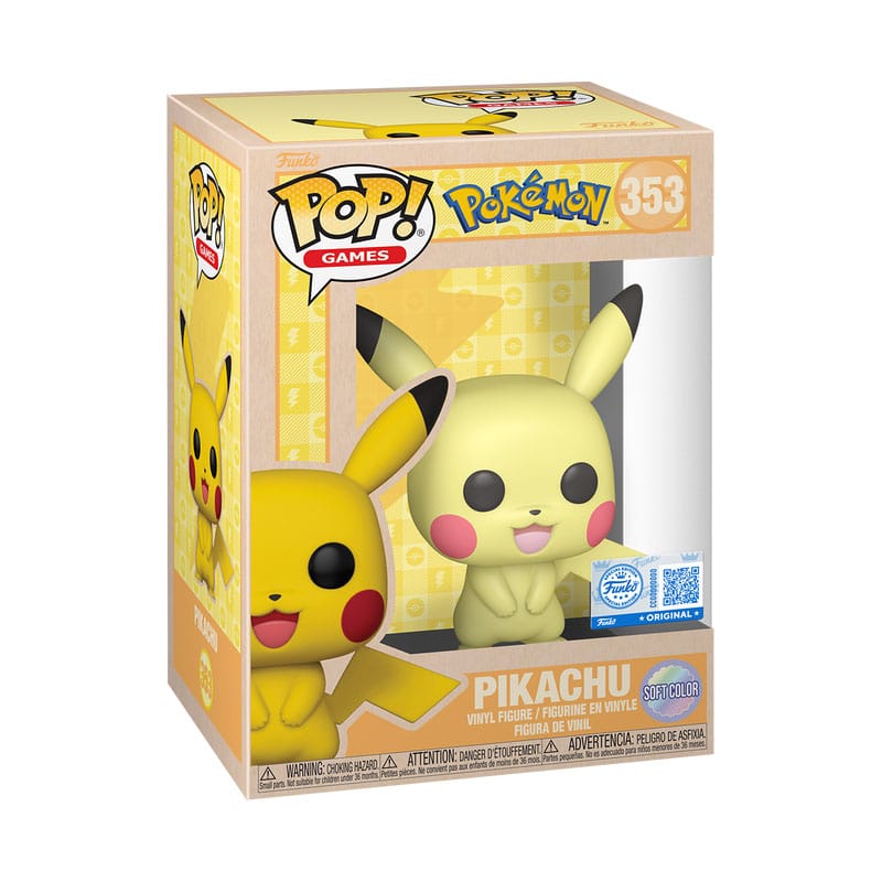 x_fk87876_a Funko POP! Games Vinyl Figure Pikachu (SftClr) #353 Special Edition - Image 1