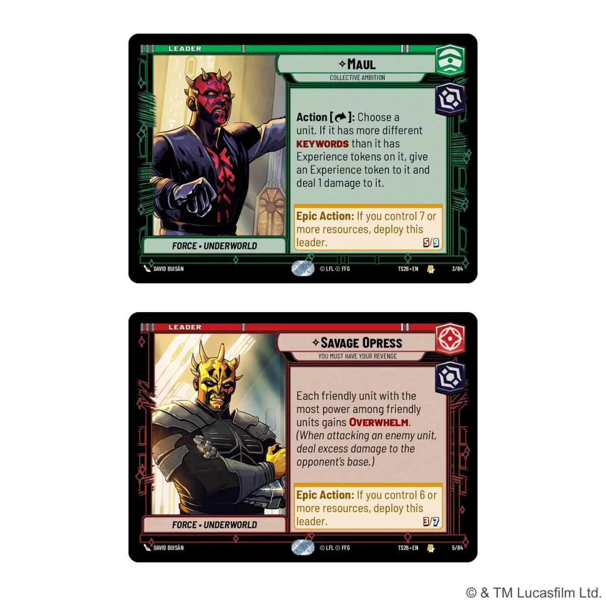 Star Wars: Unlimited - Blood Brothers: Maul & Savage Opress Twin Suns Deck - Image 3