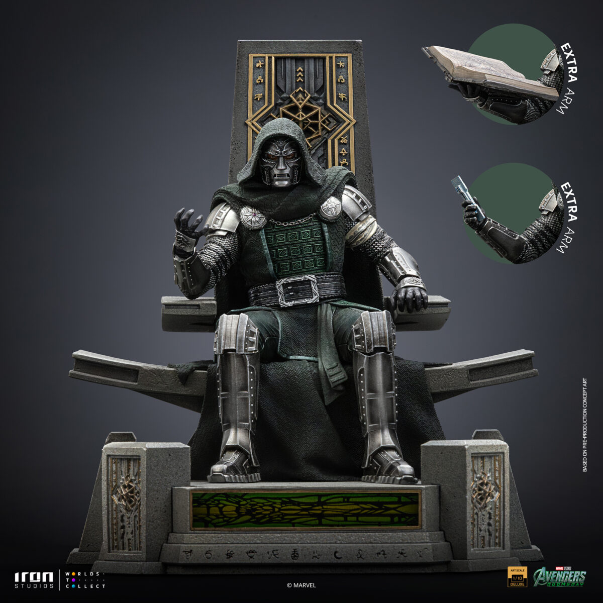 Iron Studios – Avengers: Doomsday – Art Scale 1/10 – Doctor Doom on Throne - Image 3